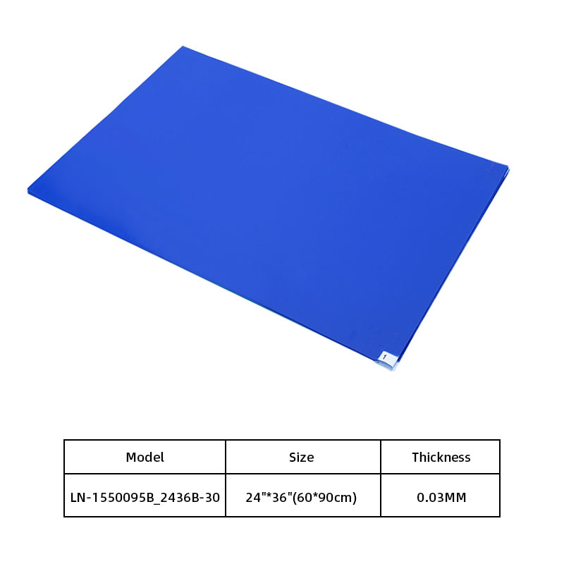LN-1550095B_2436B-30 El tapete adhesivo antiestático desgarrable se utiliza para tapetes adhesivos ESD azules en talleres electrónicos